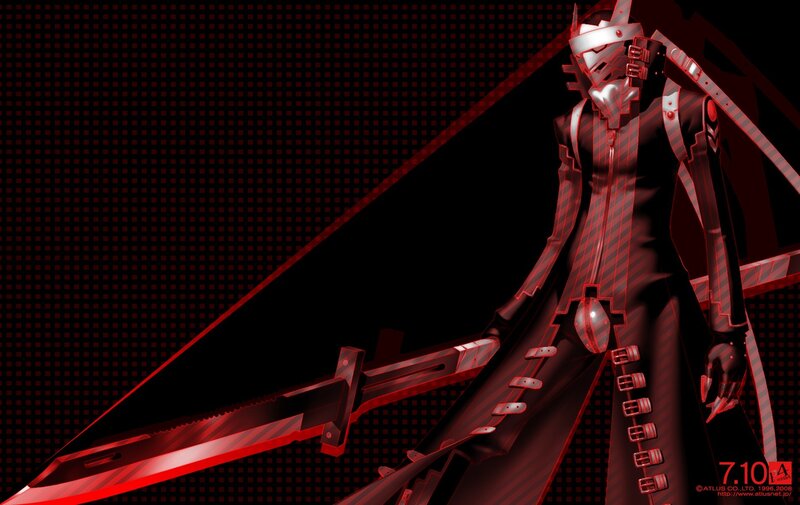 Armored Character with Sword — Black, Dramatic