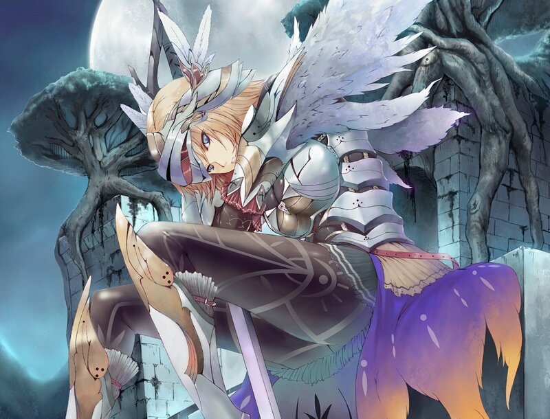 Armored Character with Wings
