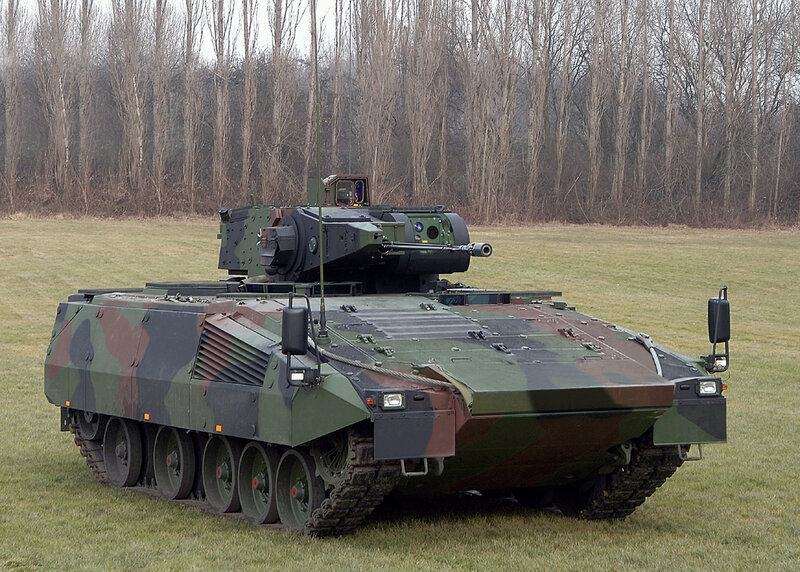 armored combat vehicle in field