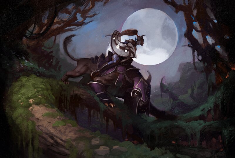 Armored Creature in Forest