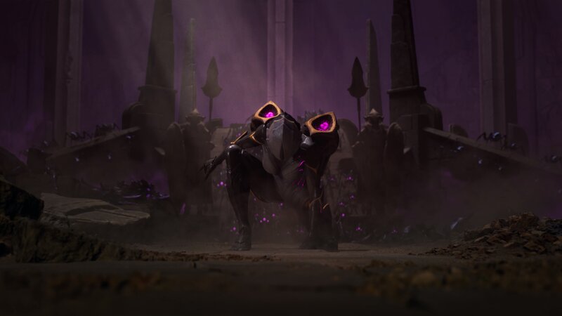 Armored Creature in Ruins — Purple