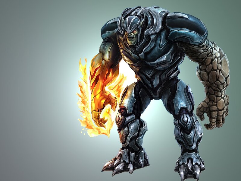 Armored Creature with Fire