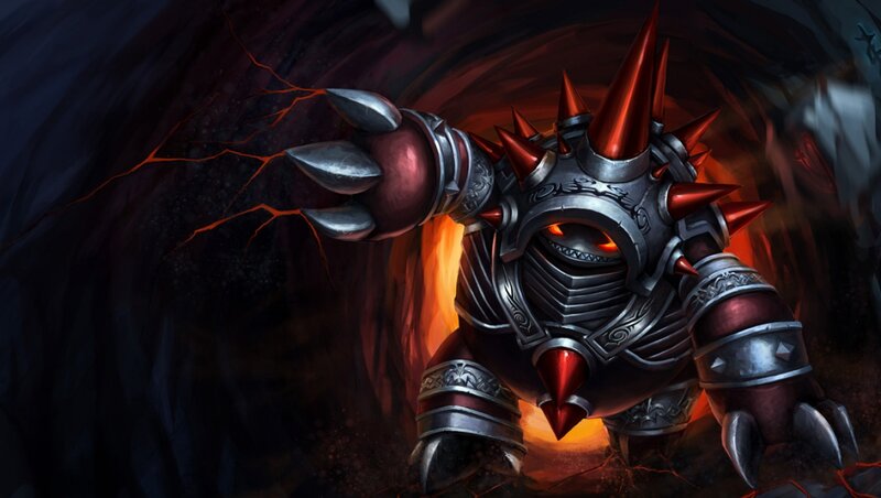Armored Creature with Glowing Eyes
