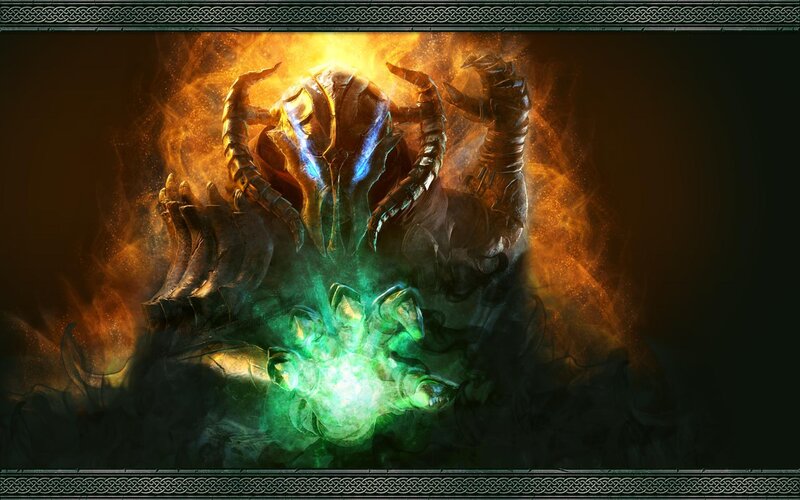 Armored Creature with Glowing Hands