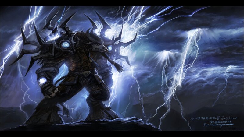 Armored Creature with Lightning