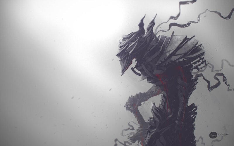 Armored Creature with Red Veins — Gray