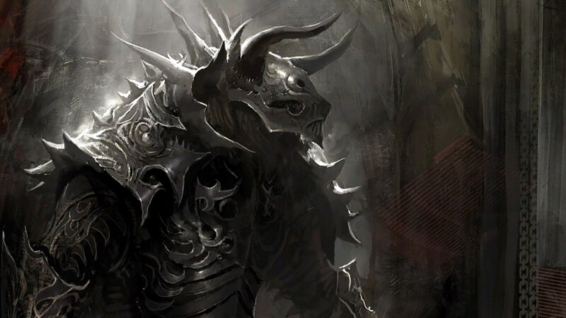 Armored Demon Creature — Black, Dark