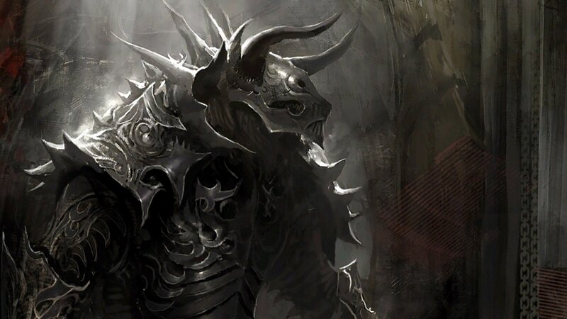 Armored Demon Creature — Black