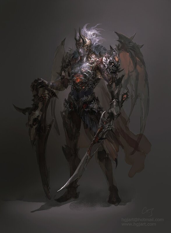 armored demon warrior