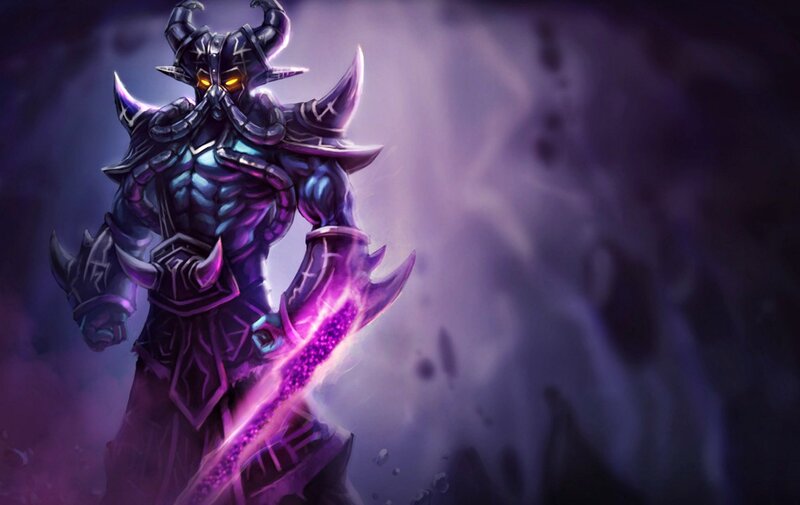 Armored Demon Warrior — Purple, Dramatic
