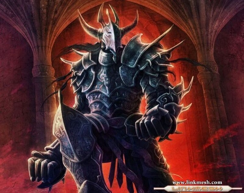Armored Demon Warrior — Red, Dramatic
