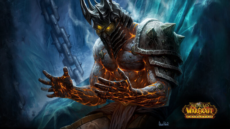 Armored Demon with Glowing Hands