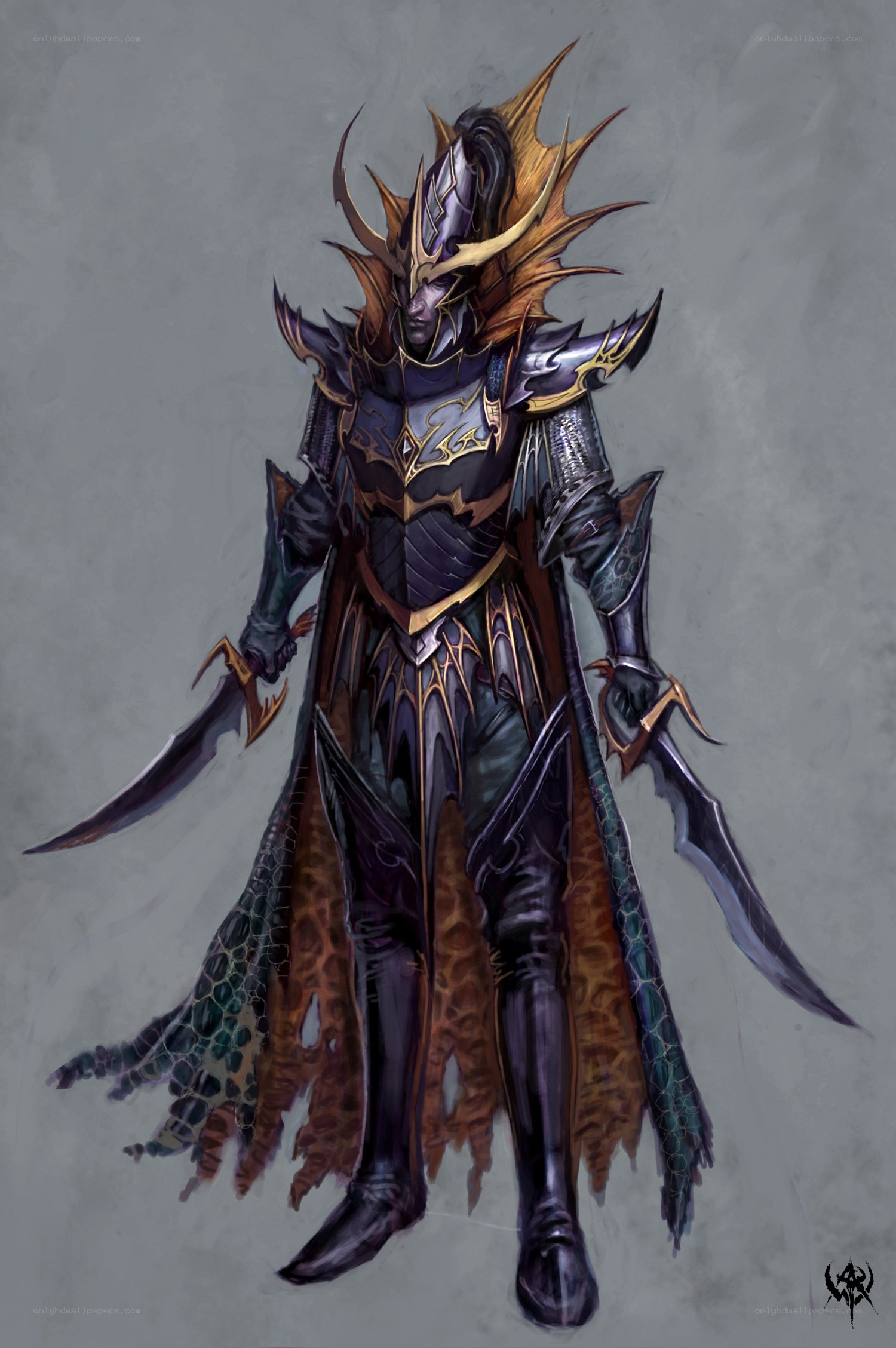 armored fantasy warrior