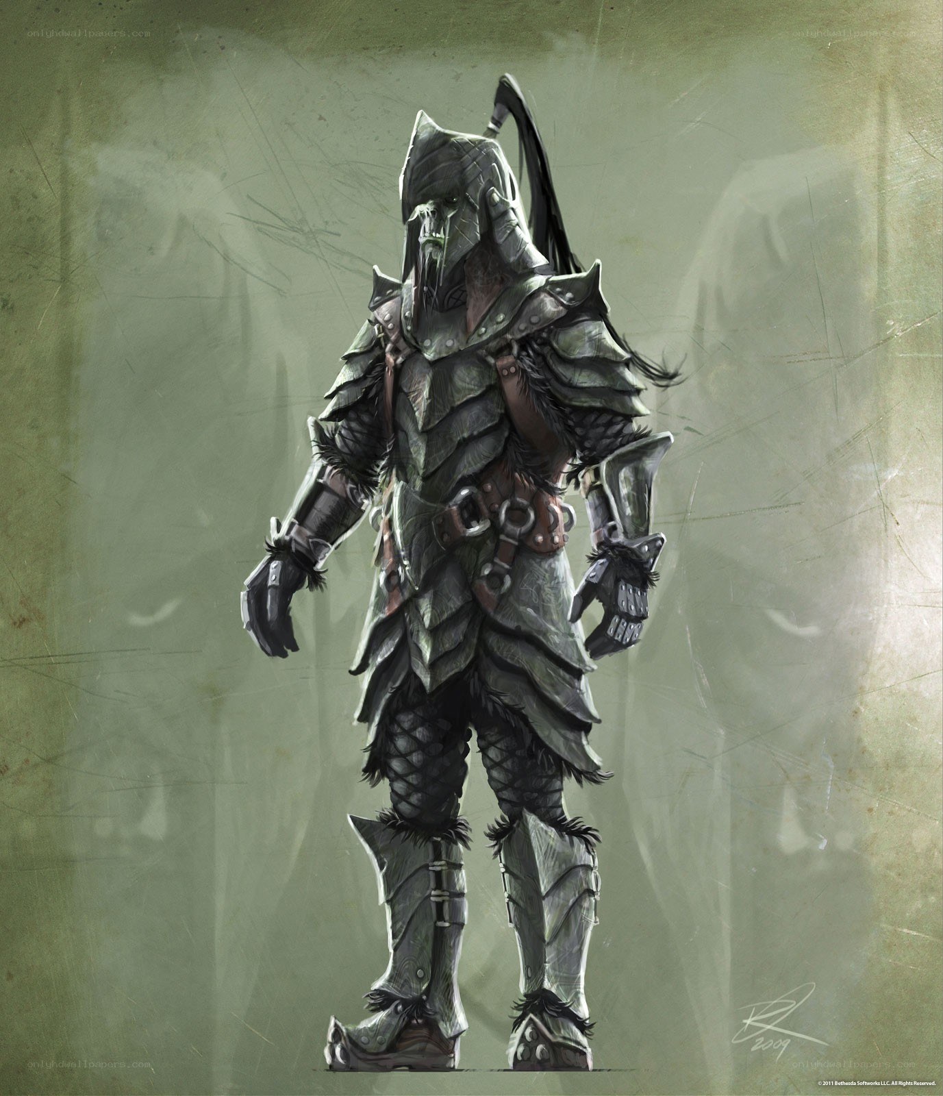 armored fantasy warrior concept
