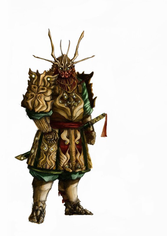 armored fantasy warrior concept