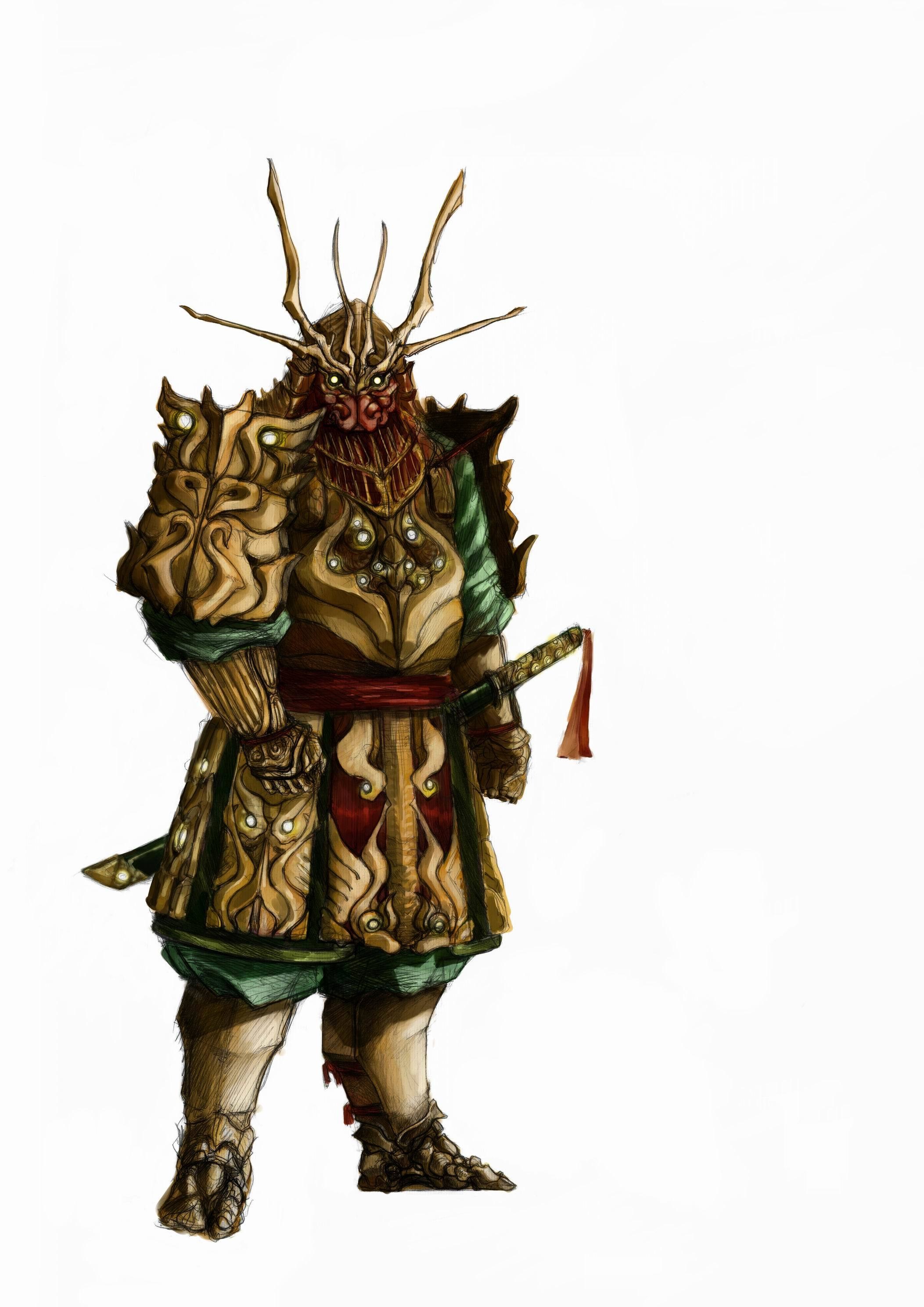armored fantasy warrior concept