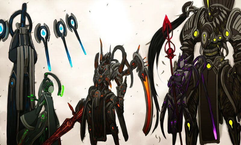 armored fantasy warriors
