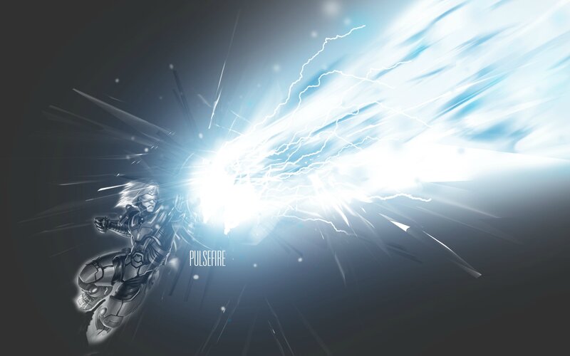 Armored Figure Firing Energy