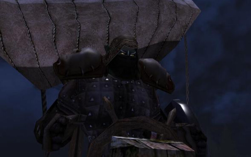 Armored Figure in a Balloon