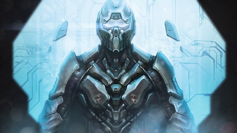 Armored Figure in Armor — Blue