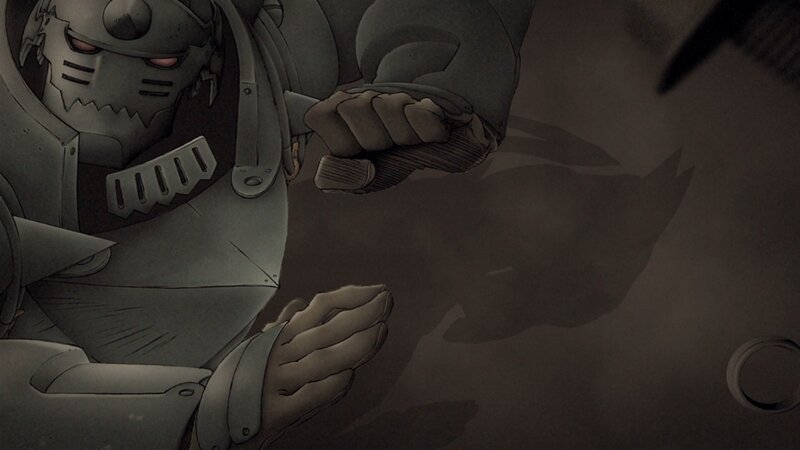 Armored figure in combat