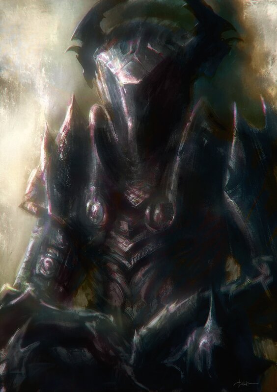 Armored Figure in Dark Armor