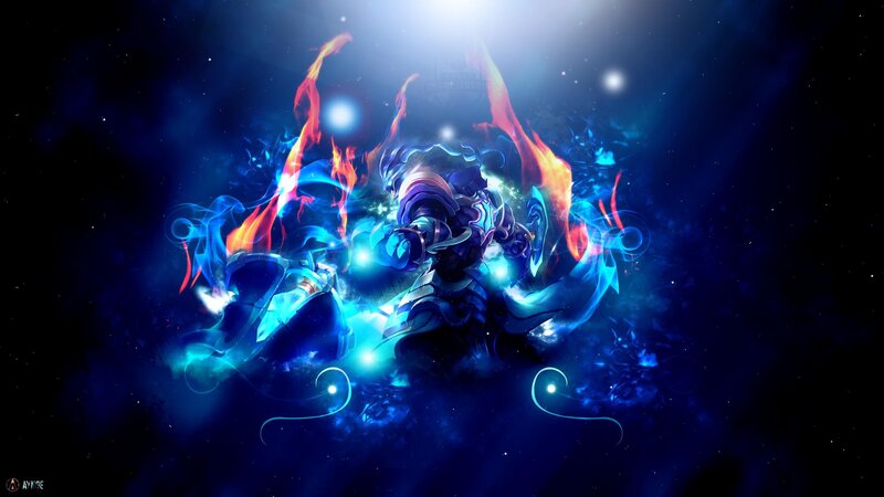 Armored Figure in Flames — Blue