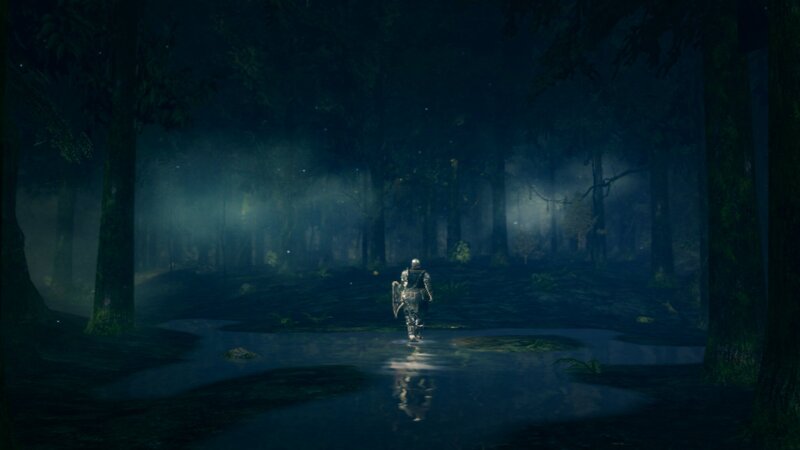 Armored Figure in Forest