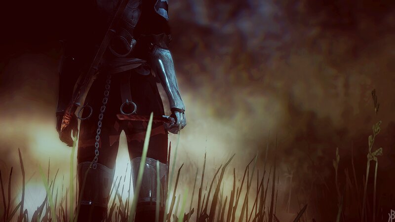 Armored Figure in Grass