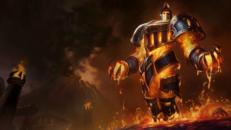 Armored Figure in Lava