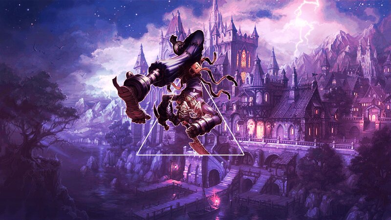 Armored Figure in Mid-air