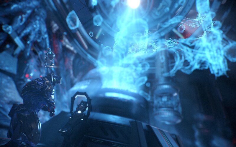 Armored Figure in Sci-fi Environment