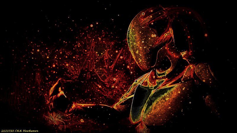 Armored Figure in Space — Black
