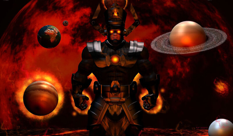Armored Figure in Space