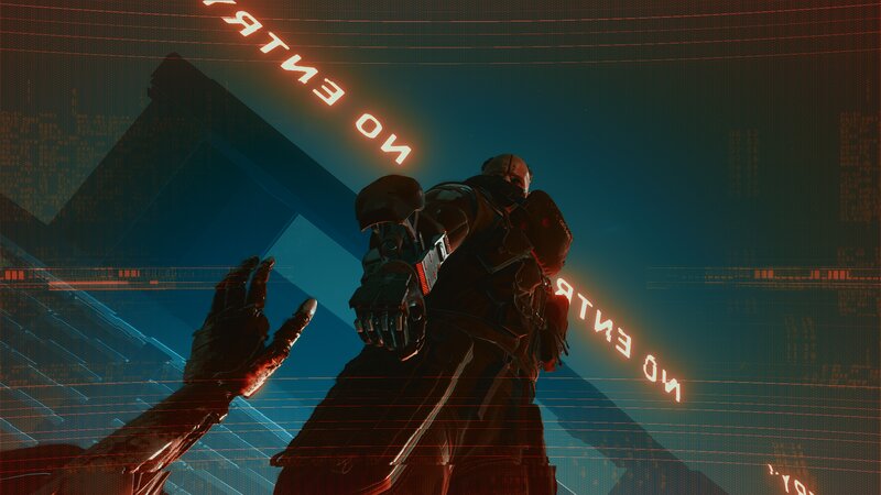 Armored Figure Reaching Out