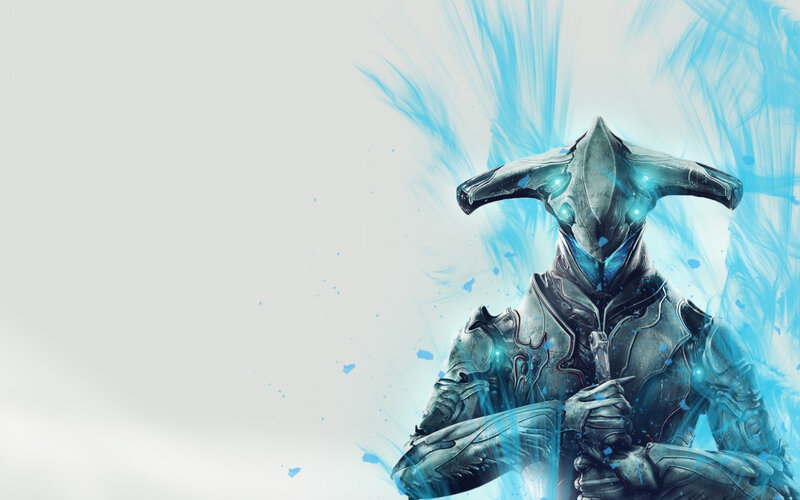Armored Figure with Blue Energy — Dramatic, Digital Art, Armor, Splatter