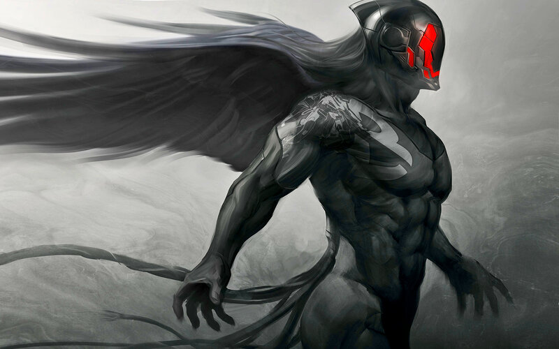 Armored Figure with Cape — Black