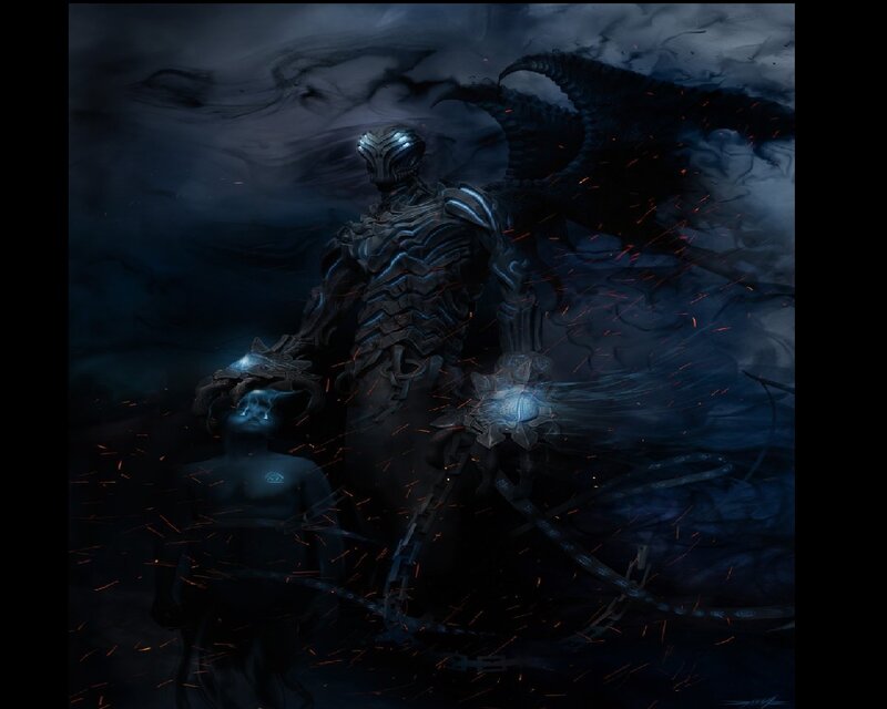 Armored Figure with Chains