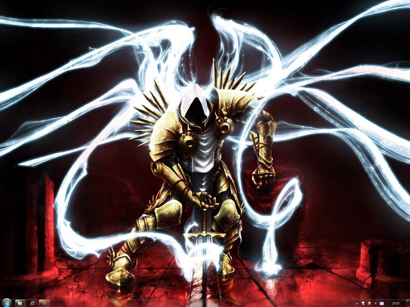 Armored Figure with Energy Wings