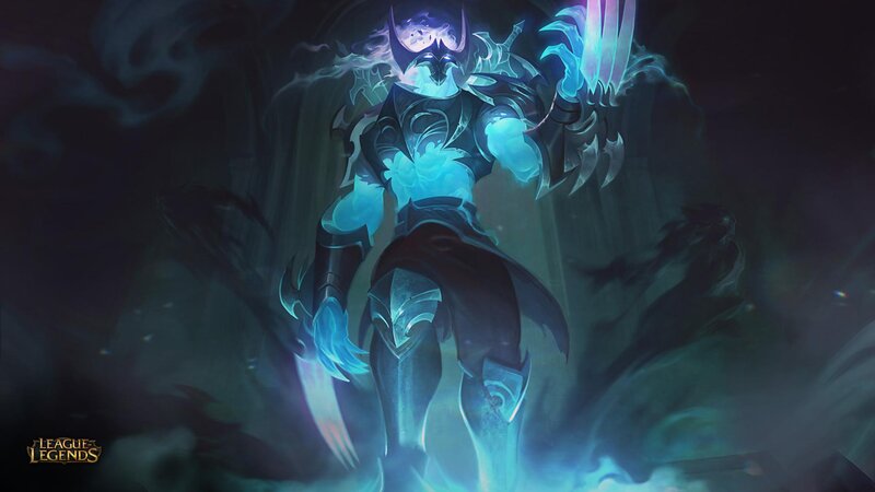 Armored Figure with Glowing Blades