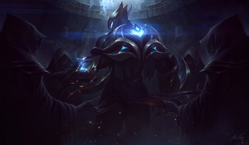 Armored Figure with Glowing Chest — Black