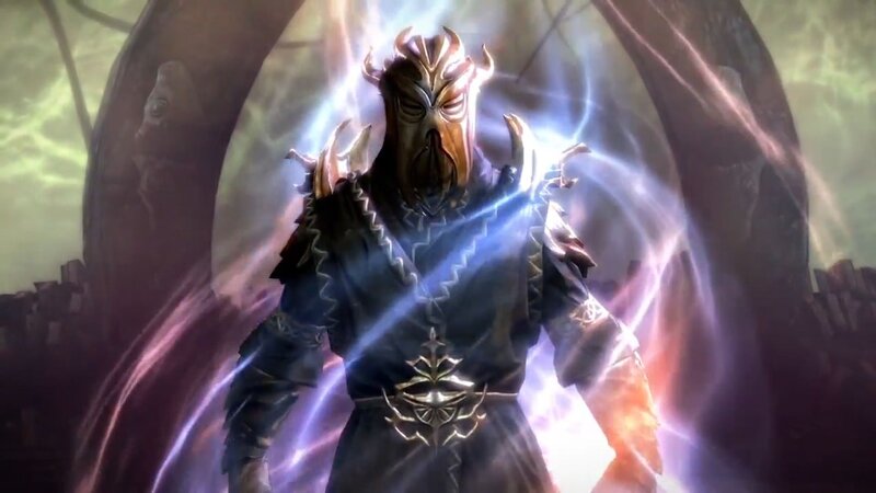 Armored Figure with Glowing Energy — Black