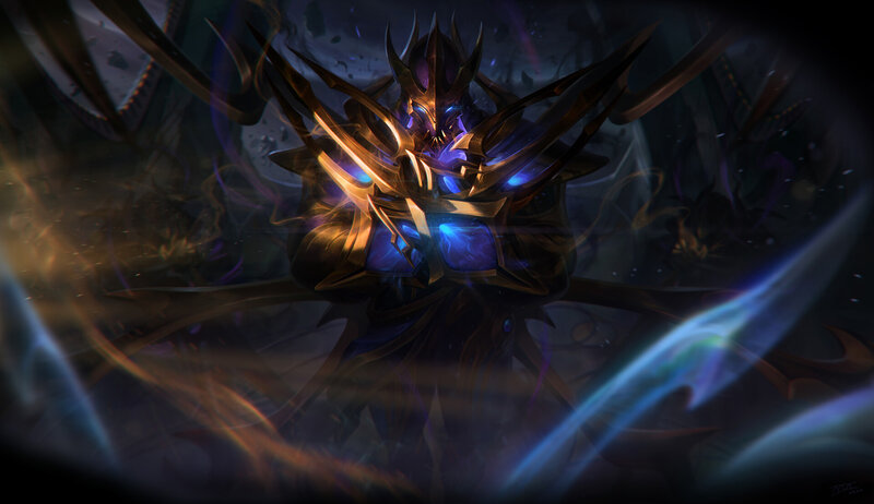 Armored Figure with Glowing Eyes — Black, Dramatic, Menacing