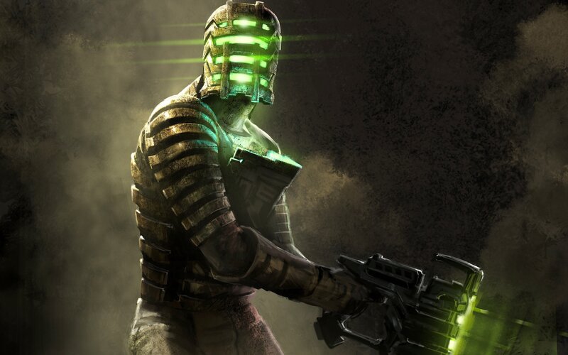 armored figure with glowing helmet