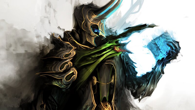 Armored Figure with Glowing Weapon