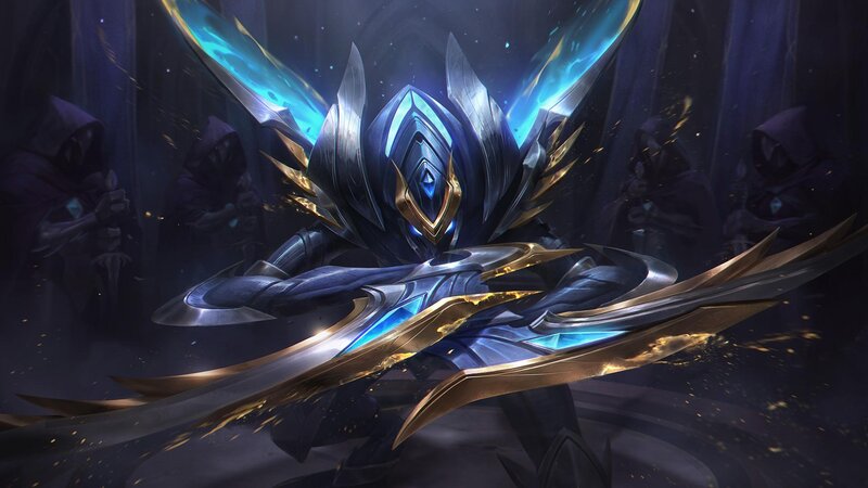 Armored Figure with Glowing Wings