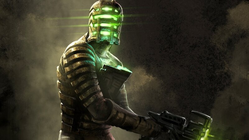 Armored Figure with Green Lights — Dramatic, Tense
