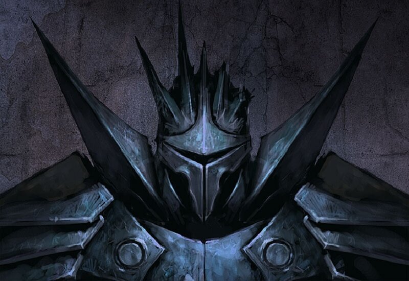 Armored Figure with Helmet