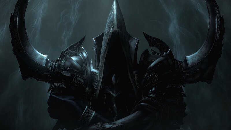 Armored Figure with Horns — Black, Dark, Dramatic, Night