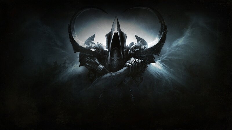 Armored Figure with Horns — Black, Dramatic, Night